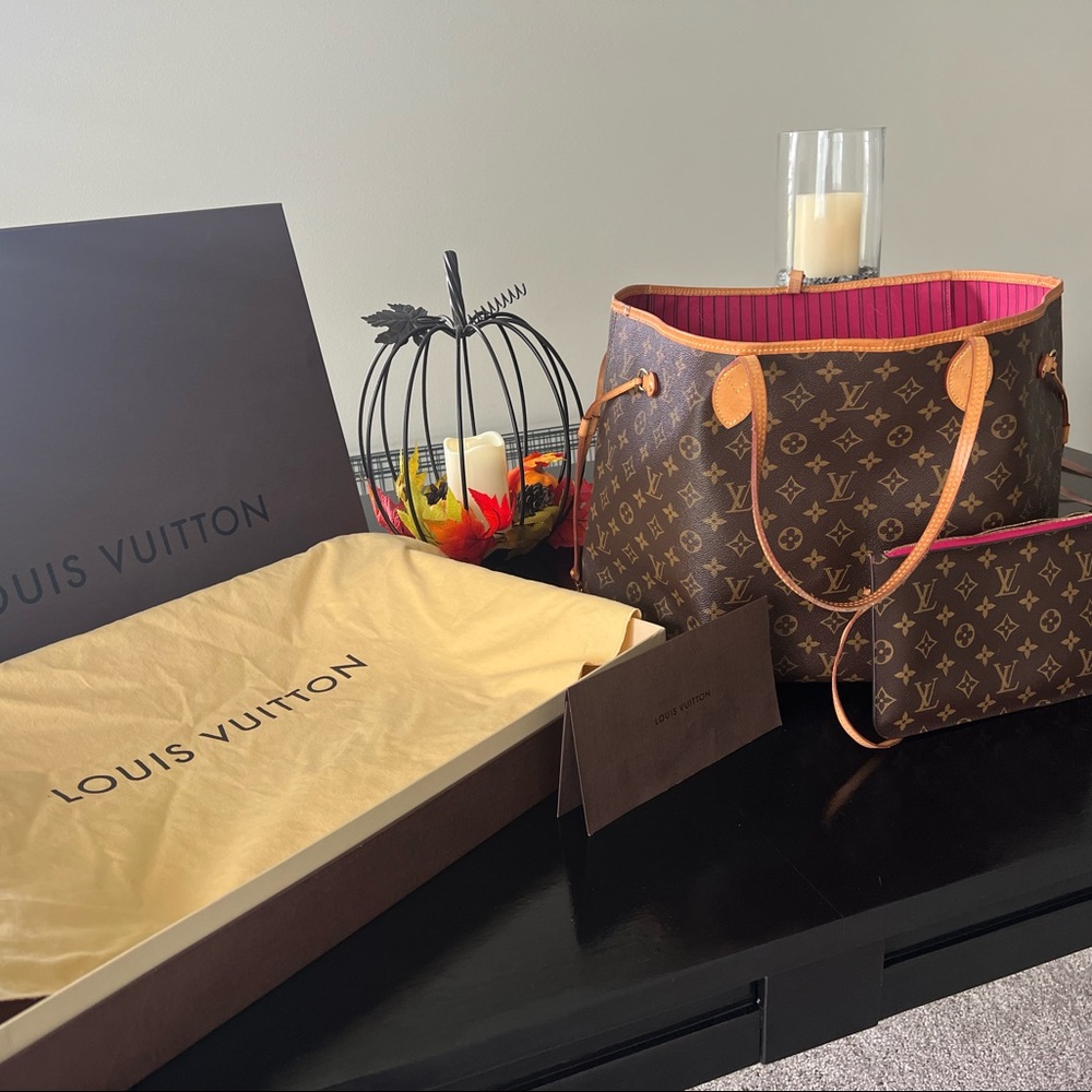Louis Vuitton Brown Neverfull Monogram Tote
